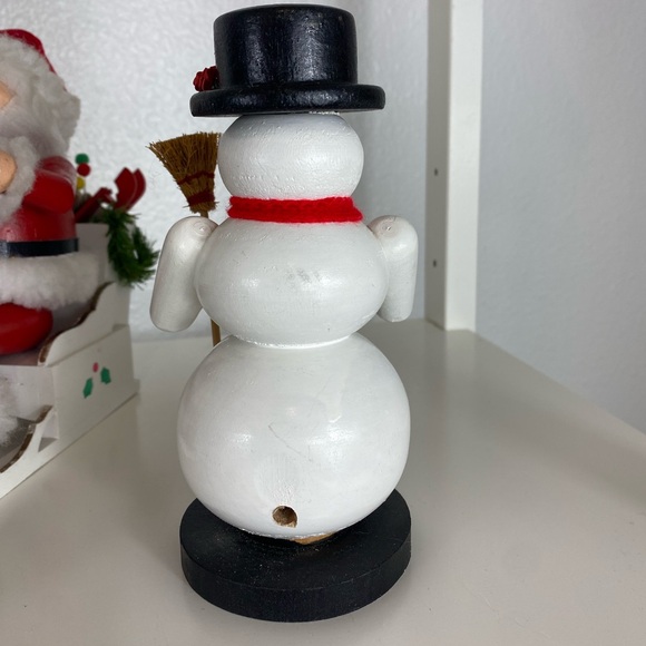 Vintage Wooden Hand Made Smoking Figurines Oregon Mauchleys 1990’s Santa Frosty - Picture 4 of 14